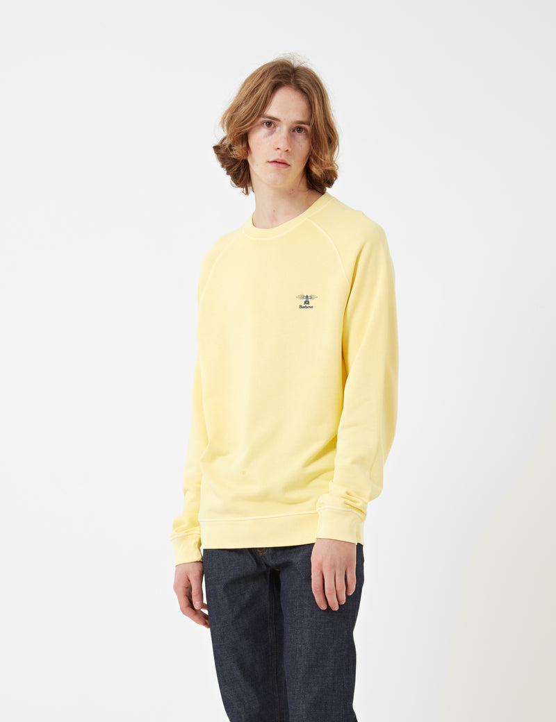 Barbour Pike Crew Sweatshirt - Lemon Yellow