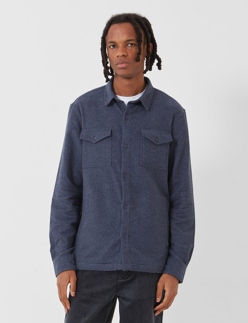 Barbour Brushed Twill Overshirt - Navy Blue