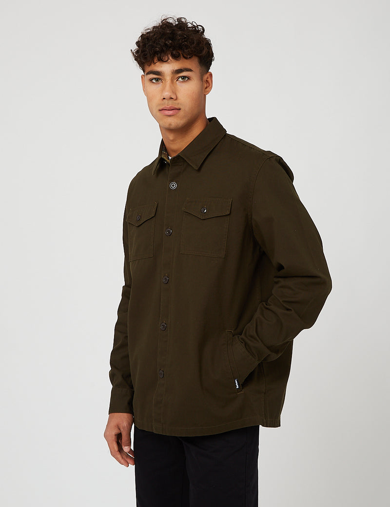 Barbour Essential Twill Overshirt - Forest Green