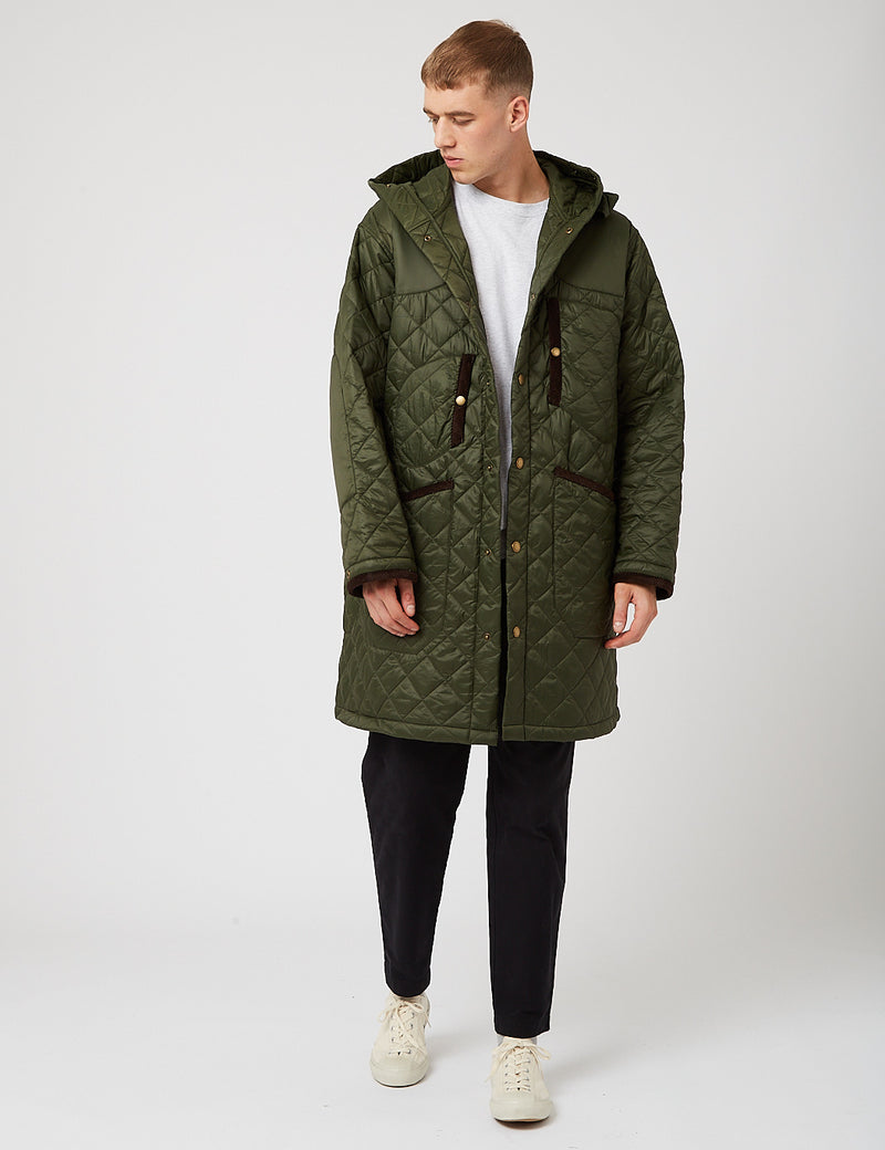 Barbour x Engineered Garments Jankees Quilted Jacket - Olive | UE