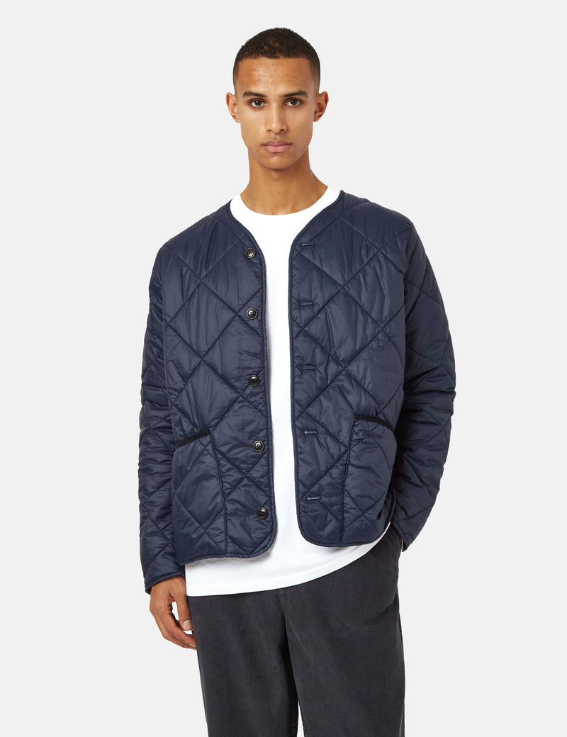 Barbour Liddesdale Cardigan Quilt Jacket - Navy Blue