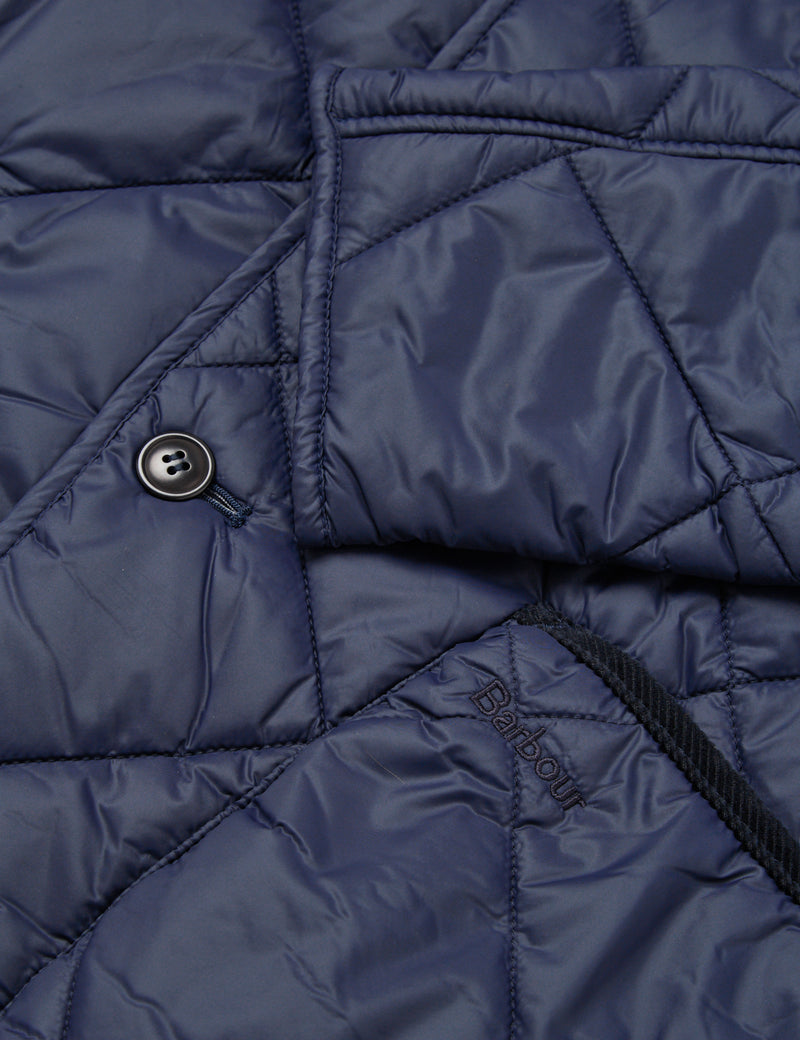 Barbour Liddesdale Cardigan Quilt Jacket - Navy Blue