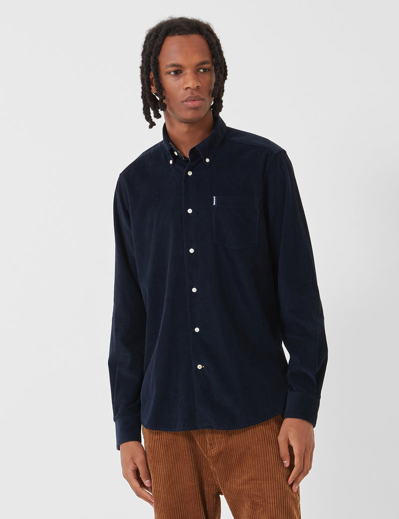 Barbour Cord 1 Tailored Shirt - Navy Blue