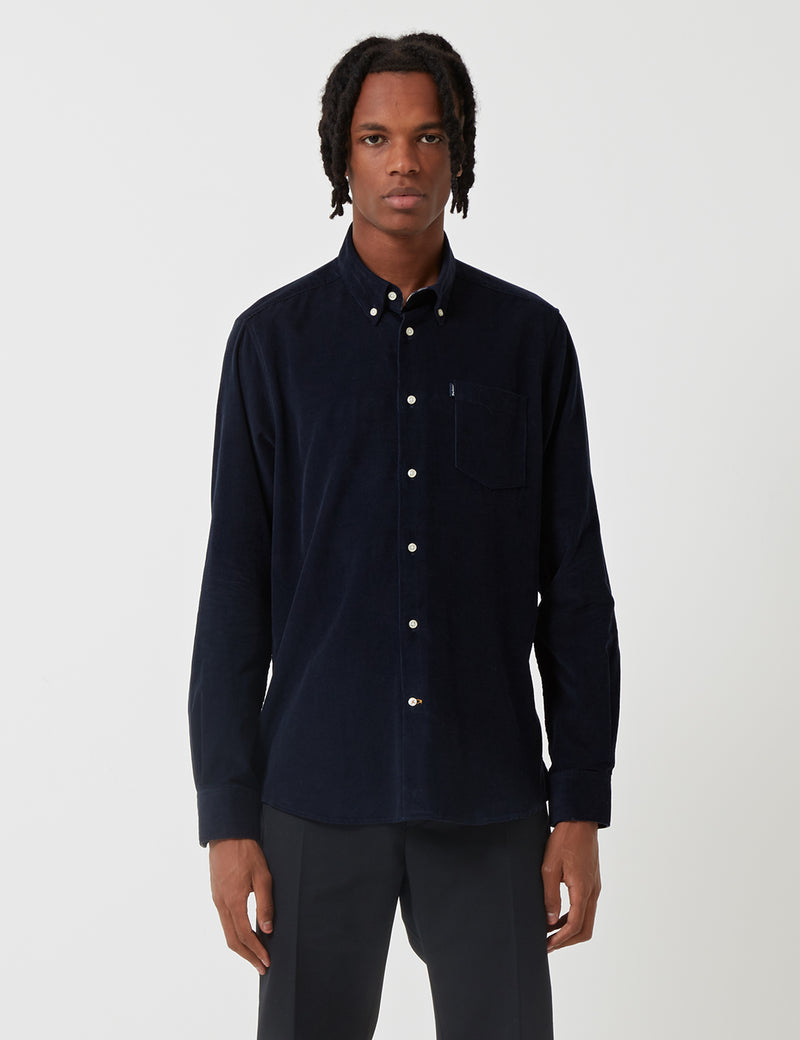 Barbour Stapleton Morris Cord Shirt - Navy Blue