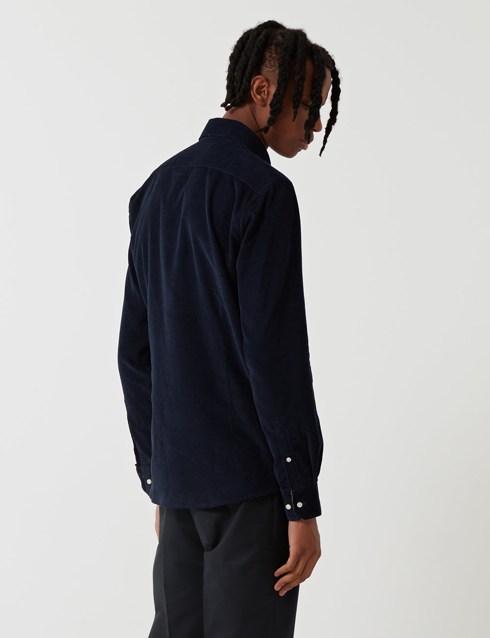 Barbour Stapleton Morris Cord Shirt Navy Blue URBAN EXCESS