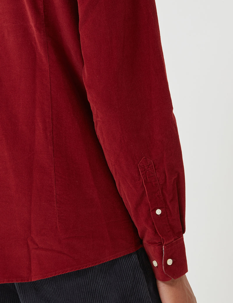 Barbour Cord 1 Tailored Shirt - Rust Red