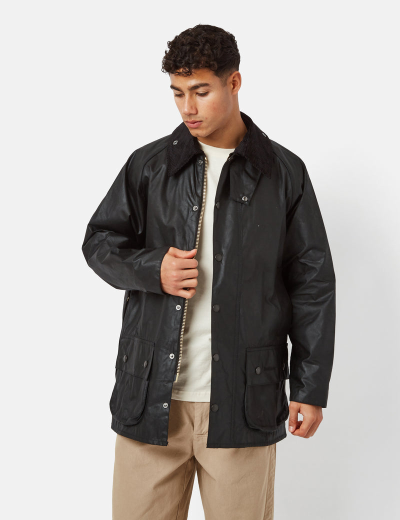 Barbour Beaufort Wax Jacket - Black I Urban Excess. – URBAN