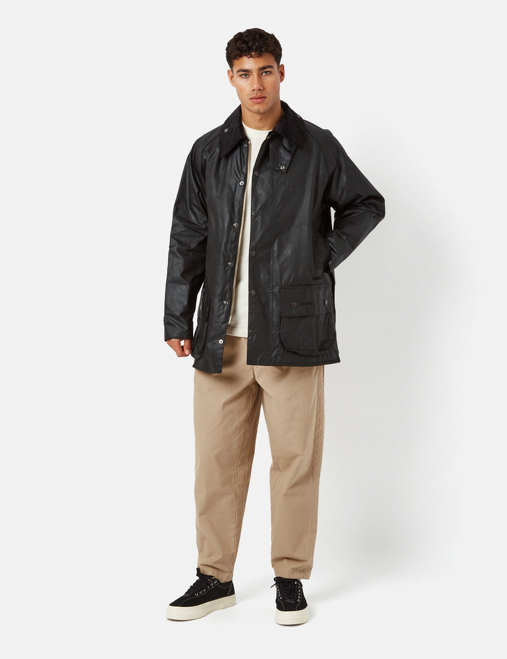 Barbour Beaufort Wax Jacket - Black I Urban Excess. – URBAN EXCESS USA