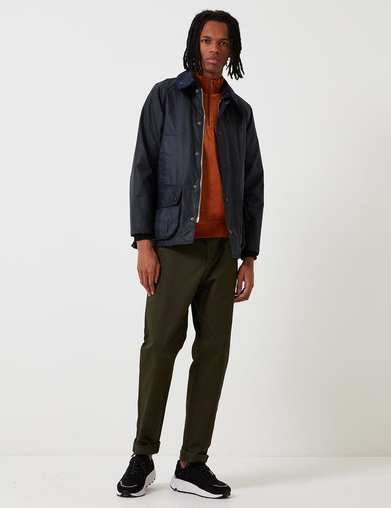 Barbour Waxed Bedale Jacket - Navy Blue | URBAN EXCESS. – URBAN