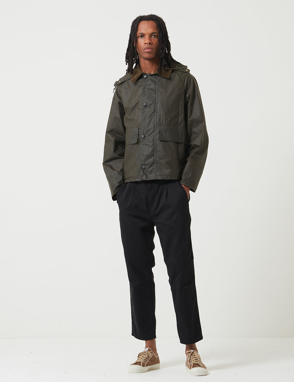 Barbour x Margaret Howell Spey Jacket (Wax) - Archive Olive Green