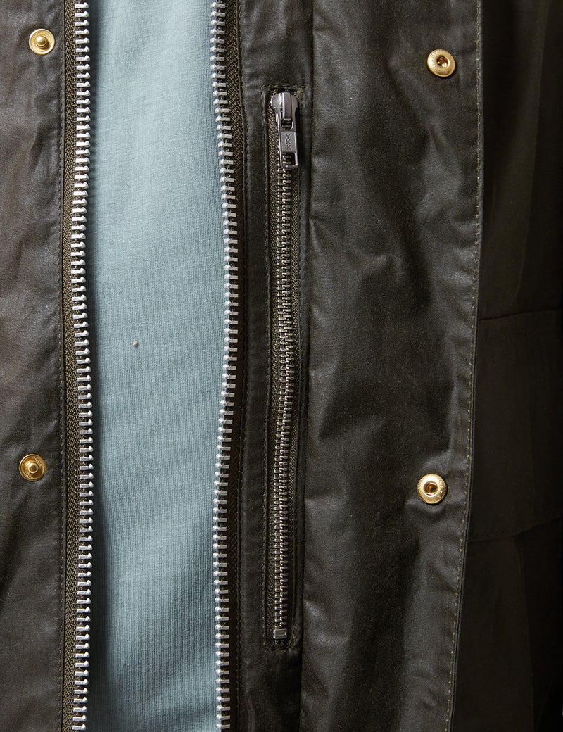 Barbour x Margaret Howell Spey Jacket (Wax) - Archive Olive Green