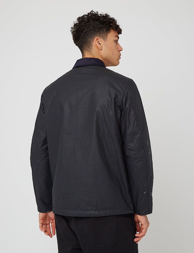 Barbour Beacon Broad Wax Jacket - Navy Blue