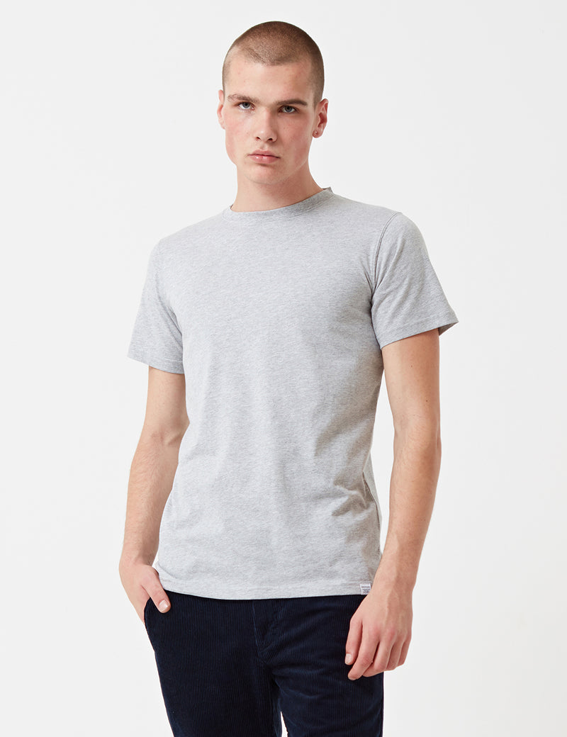 Norse Projects Standard T-Shirt - Light Grey Melange