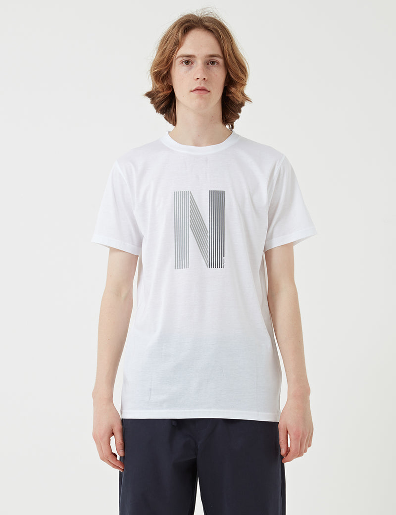 Norse Projects Niels Layer Logo T-Shirt - White
