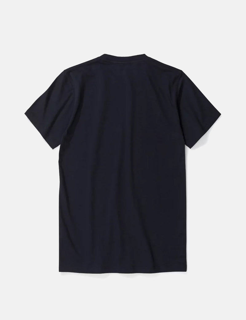 Norse Projects Niels Standard Logo Patch T-Shirt - Dark Navy Blue