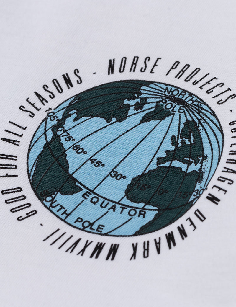 Norse Projects Niels Globe Logo T-Shirt - White