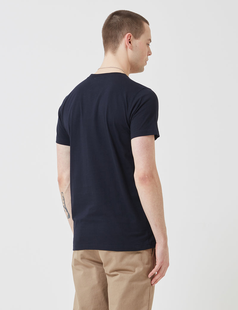 Norse Projects Niels Multi Logo T-Shirt - Dark Navy Blue