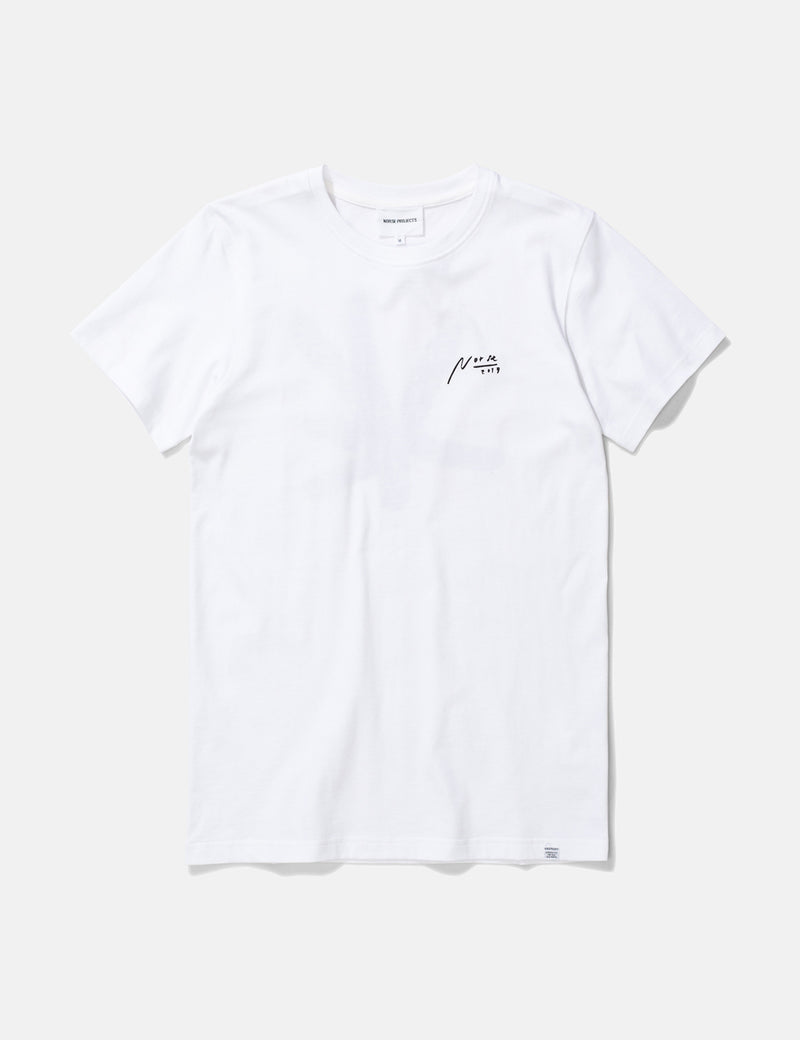 Norse Projects Niels Sign Logo T-Shirt - White