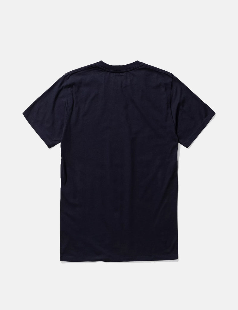 Norse Projects Niels Ivy Wave Logo T-Shirt - Dark Navy Blue