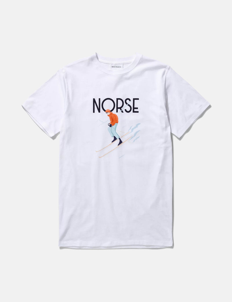 Norse Projects X Daniel Frost Racing Skier T-Shirt - White