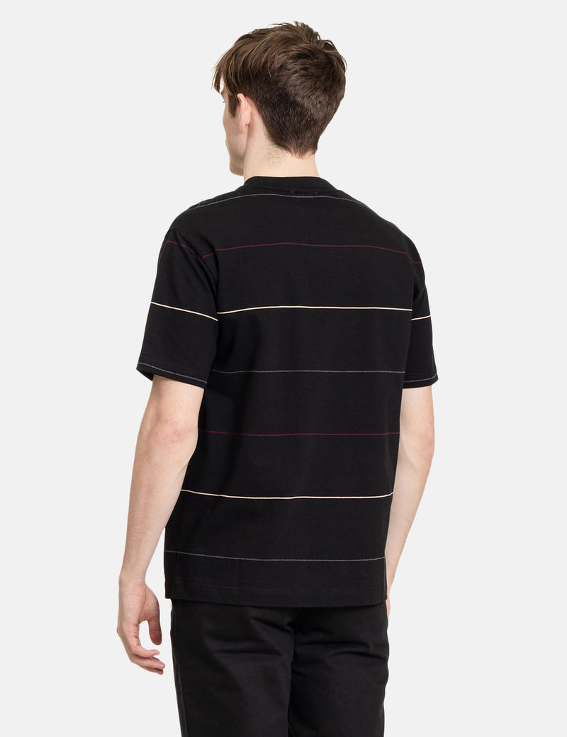 Norse Projects Johannes Thin Stripe T-Shirt - Black
