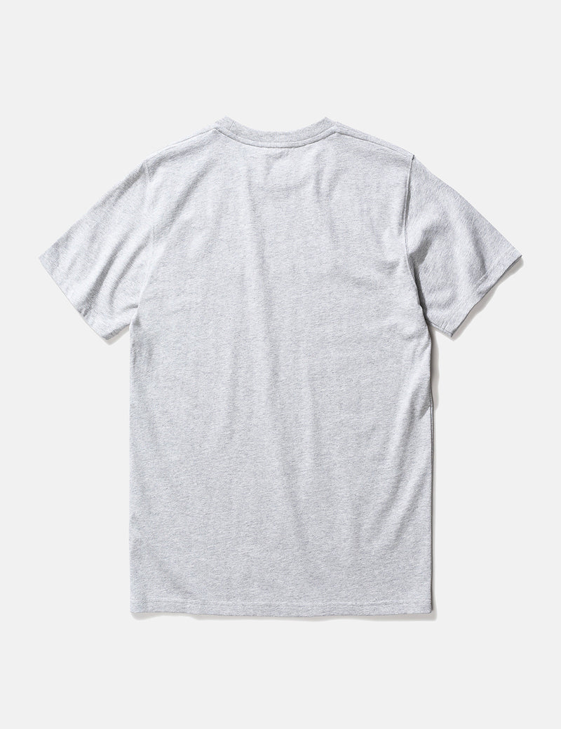 Norse Projects Niels Serif Logo T-Shirt - Light Grey Melange