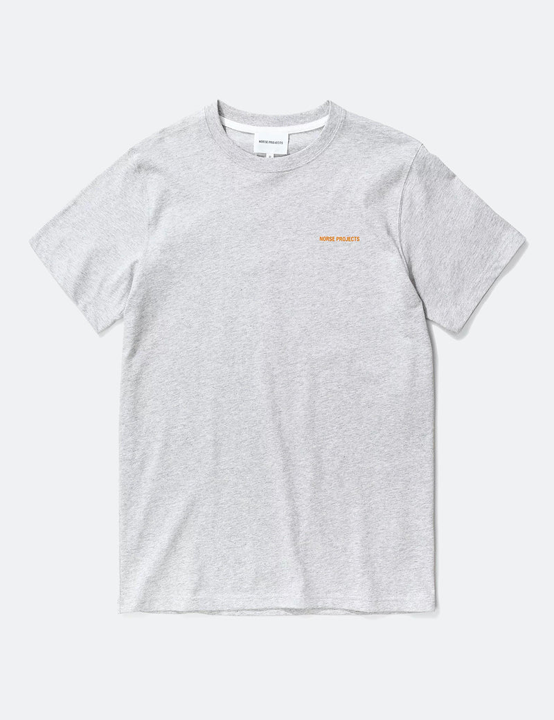 Norse Projects Logo T-Shirt - Light Grey Melange