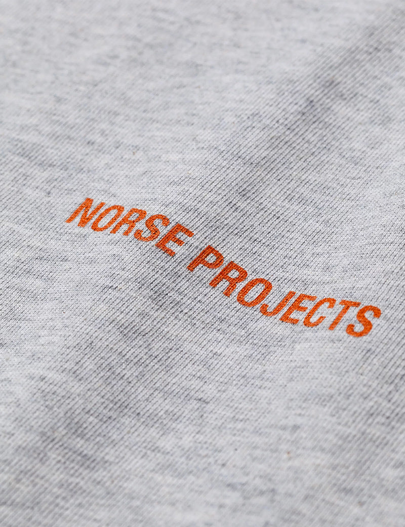 Norse Projects Logo T-Shirt - Light Grey Melange