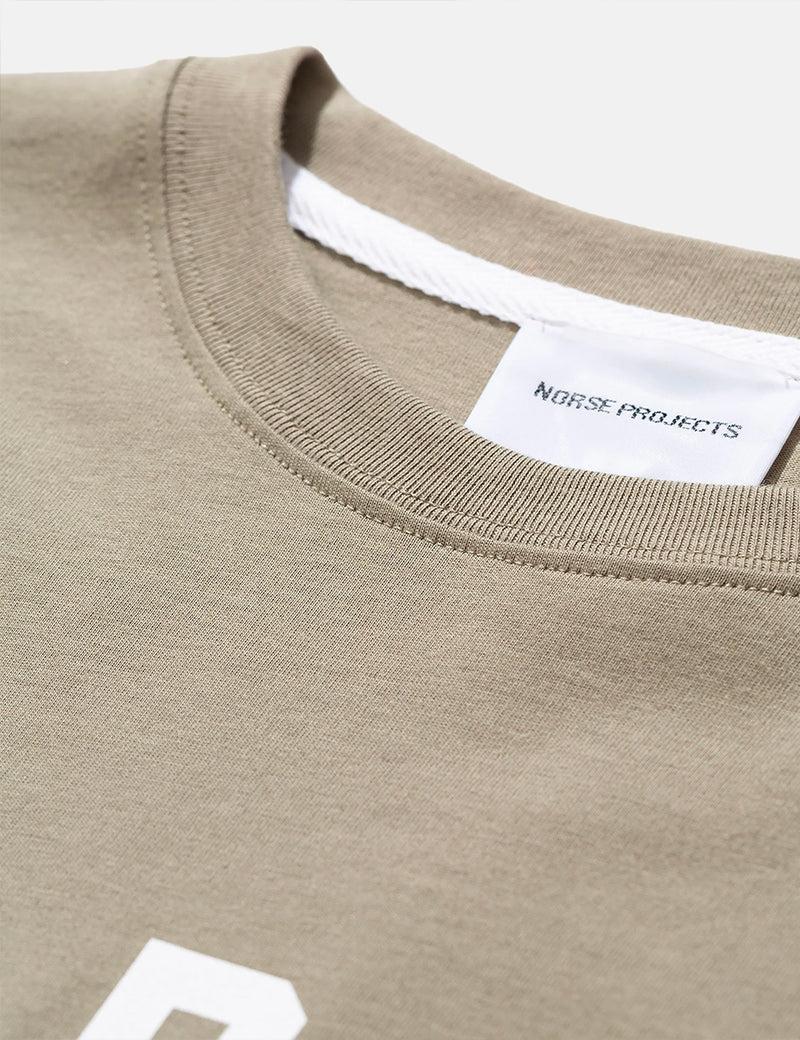 Norse Projects Niels Ivy Logo Pocket T-Shirt - Washed Kelp