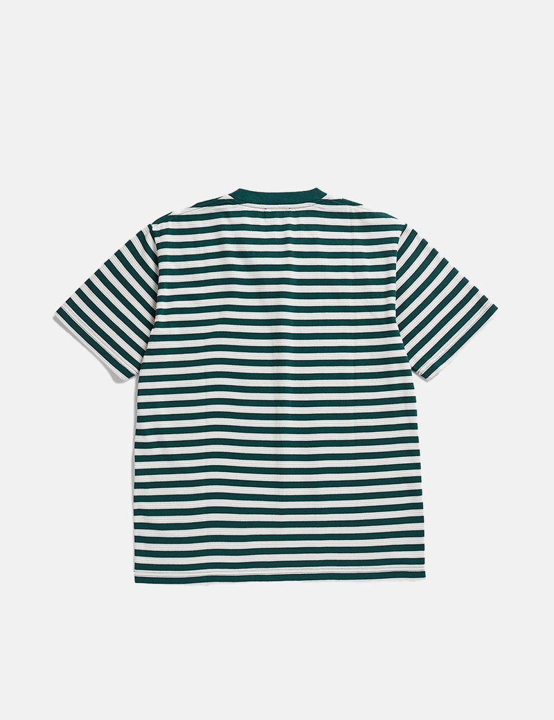 Norse Projects Johannes Nautical Stripe T-Shirt - Deep Sea Green