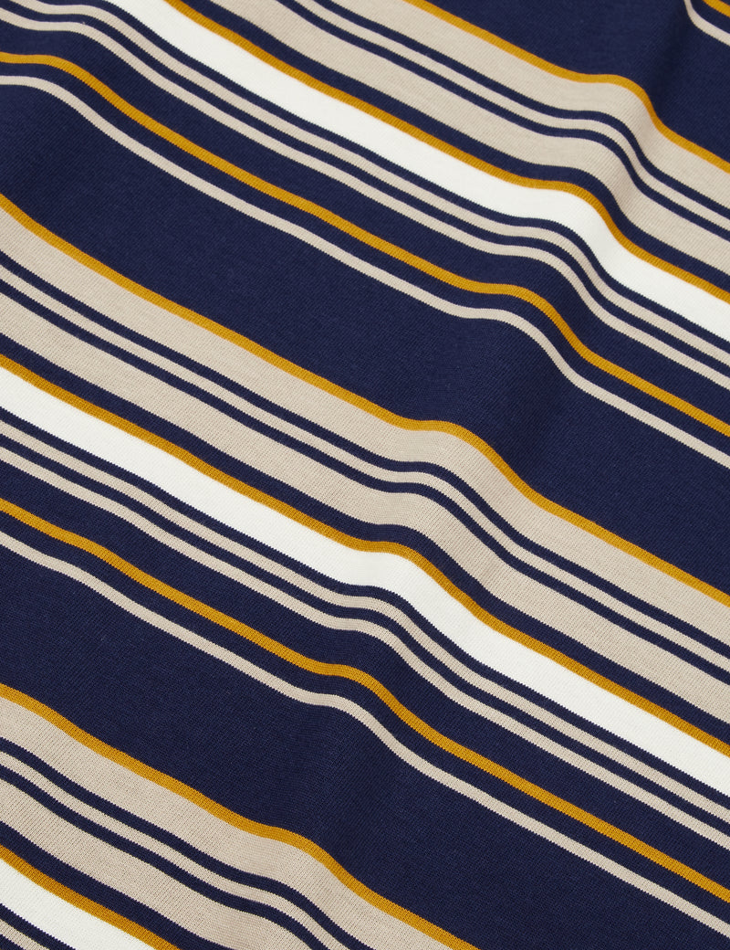 Norse Projects Johannes Weekend Stripe T-Shirt - Dark Navy