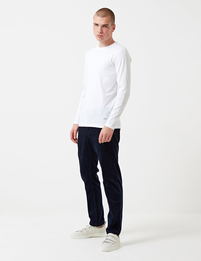 Norse Projects Niels Basic Long Sleeve T-Shirt - White