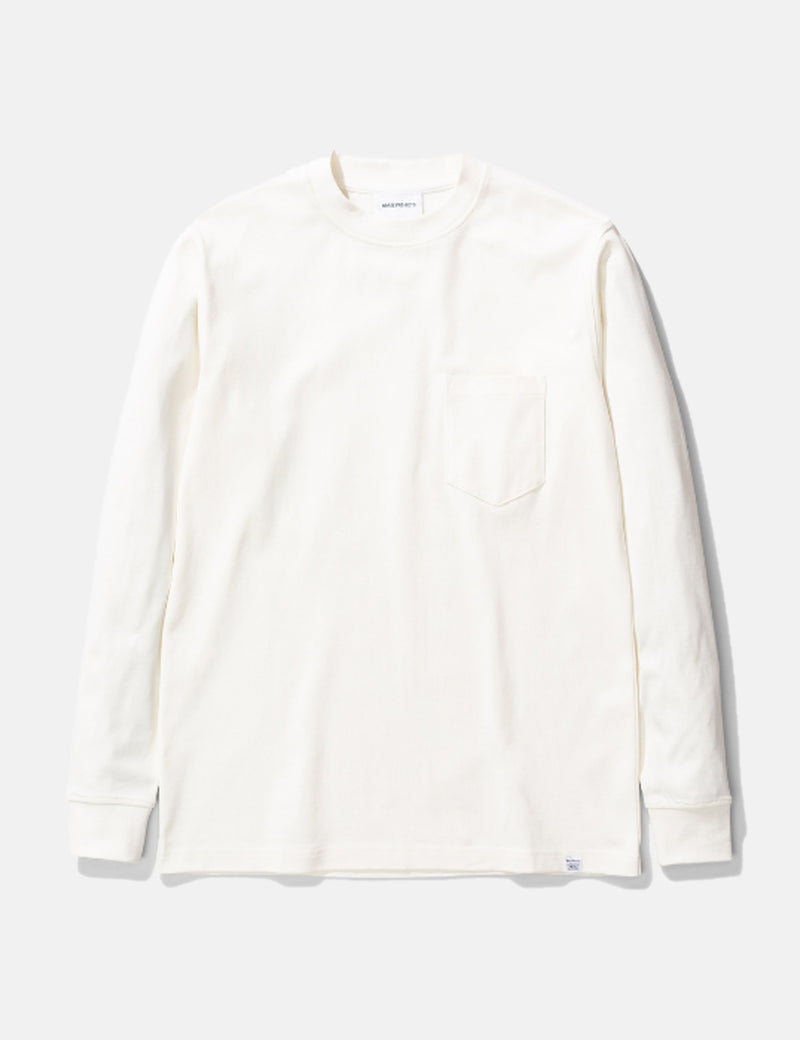 Norse Projects Johannes Pocket Long Sleeve T-Shirt - Ecru