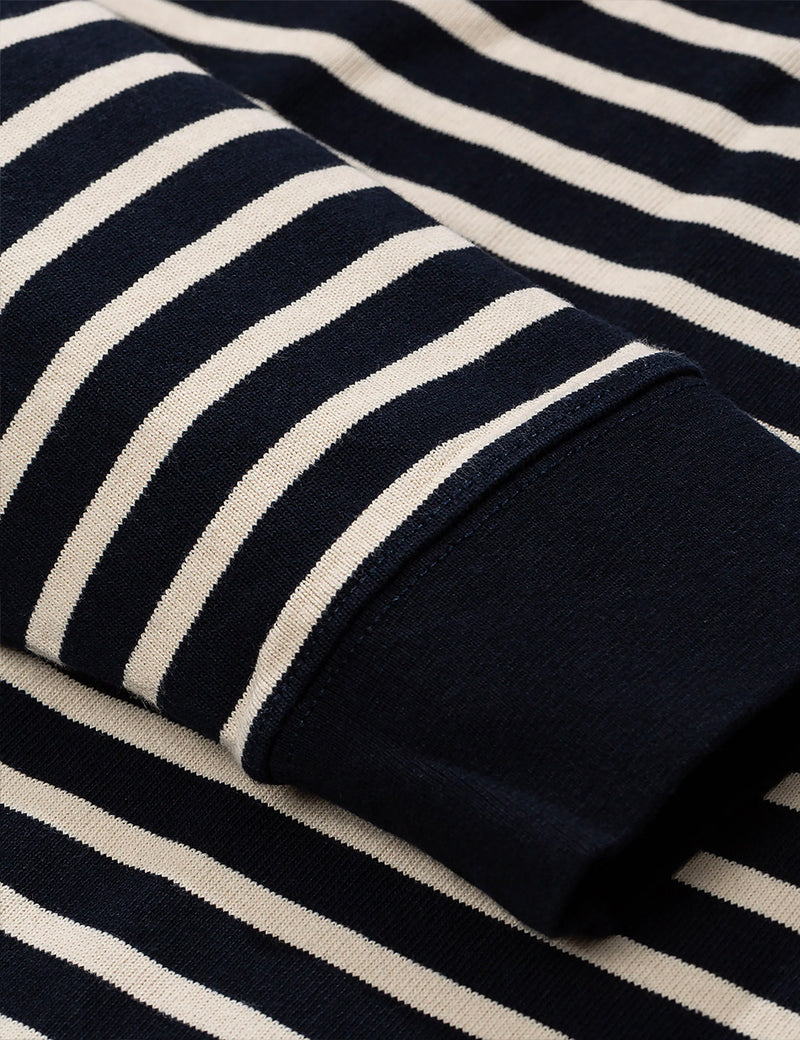 Norse Projects Ruben Compact Cotton Polo (Stripe) - Navy Blue