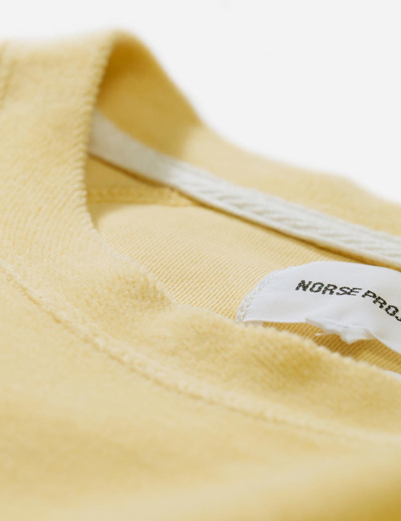 Norse Projects Ketel Brushed Sweat - Strand Yellow