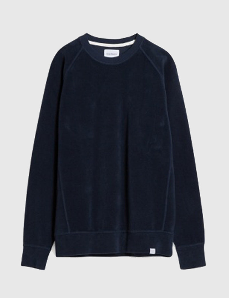 Norse Projects Ketel Brushed Sweat - Navy