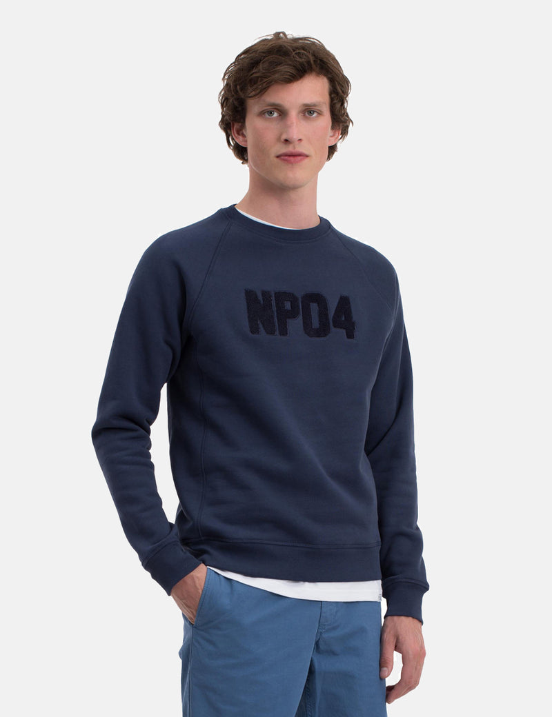 Norse Projects Ketel Classic Towelling Logo Sweatshirt - Dark Navy Blue