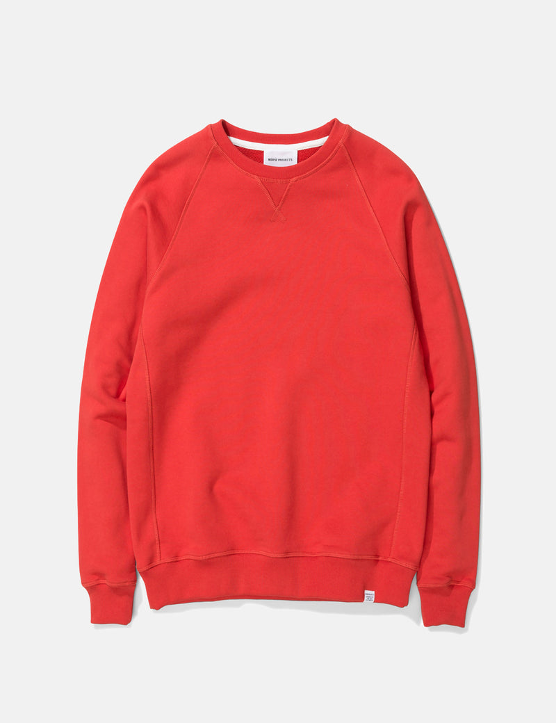 Norse Projects Ketel Summer Classic Sweatshirt - Coral Red