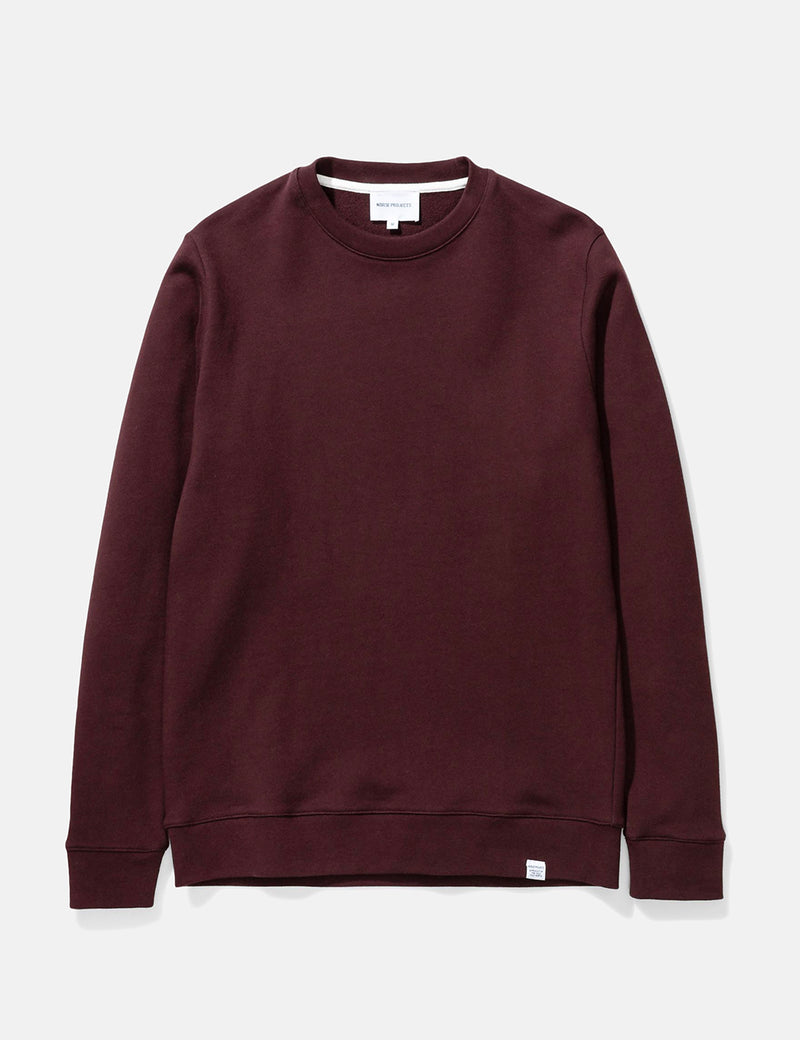 Norse Projects Vagn Classic Crew Sweatshirt - Eggplant Brown