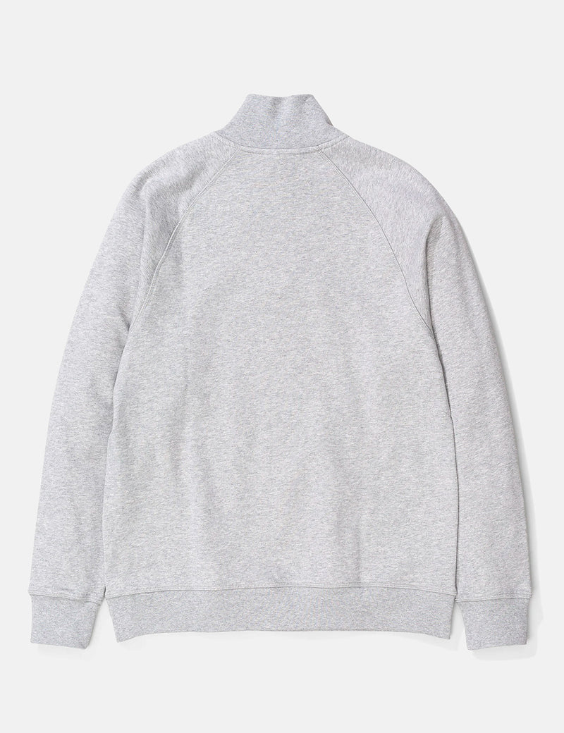 Norse Projects Alfred Light Sweatshirt (1/4 Zip) - Light Grey Melange