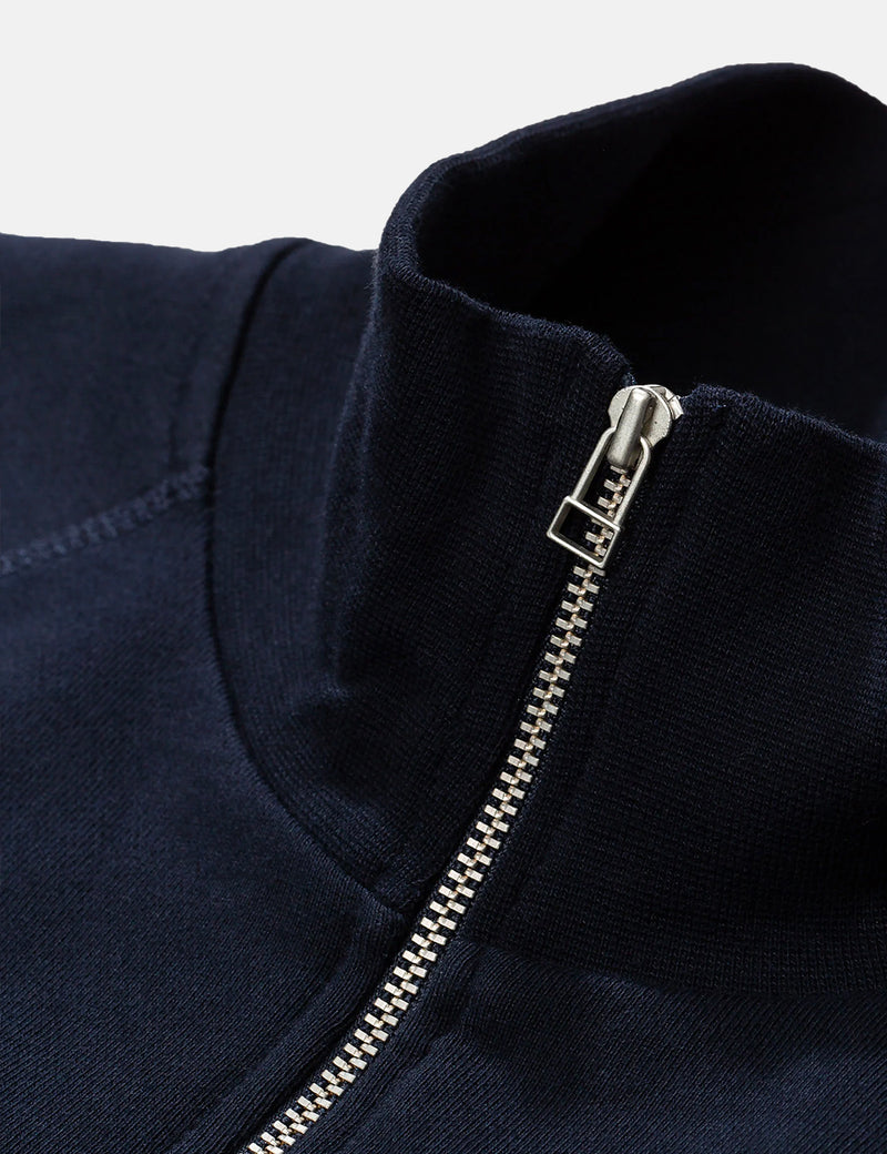 Norse Projects Alfred Light Sweatshirt (1/4 Zip) - Dark Navy Blue