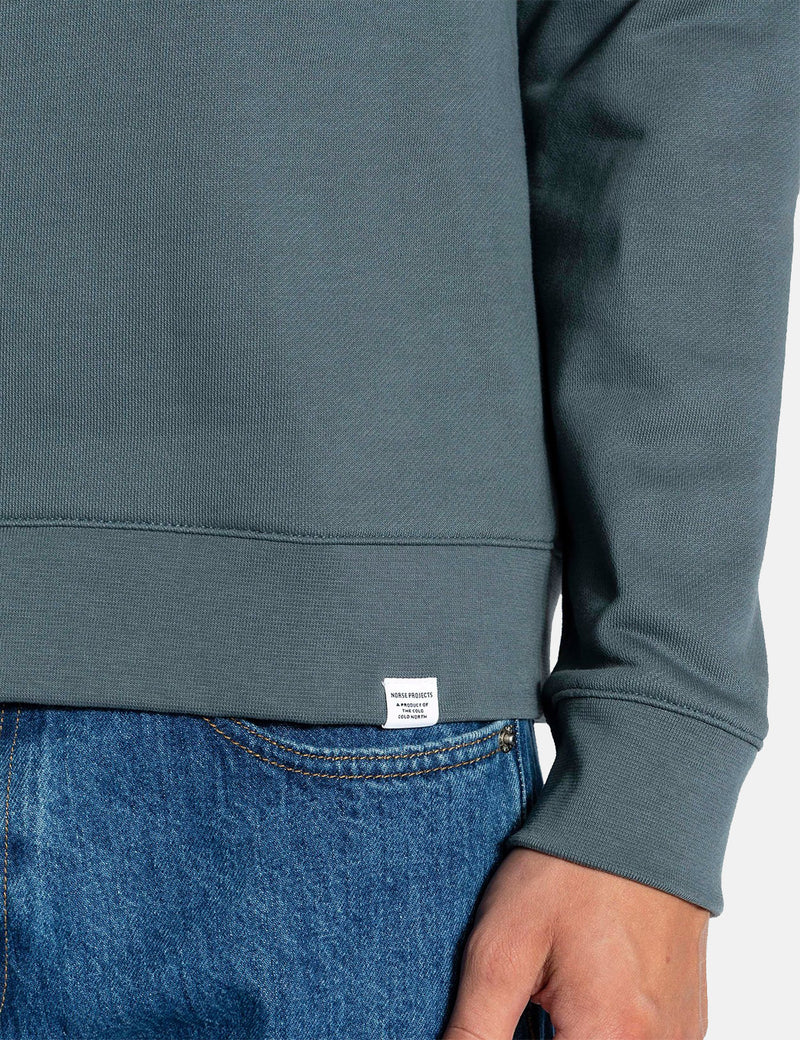 Norse Projects Vagn Classic Crew Sweatshirt - Mineral Blue