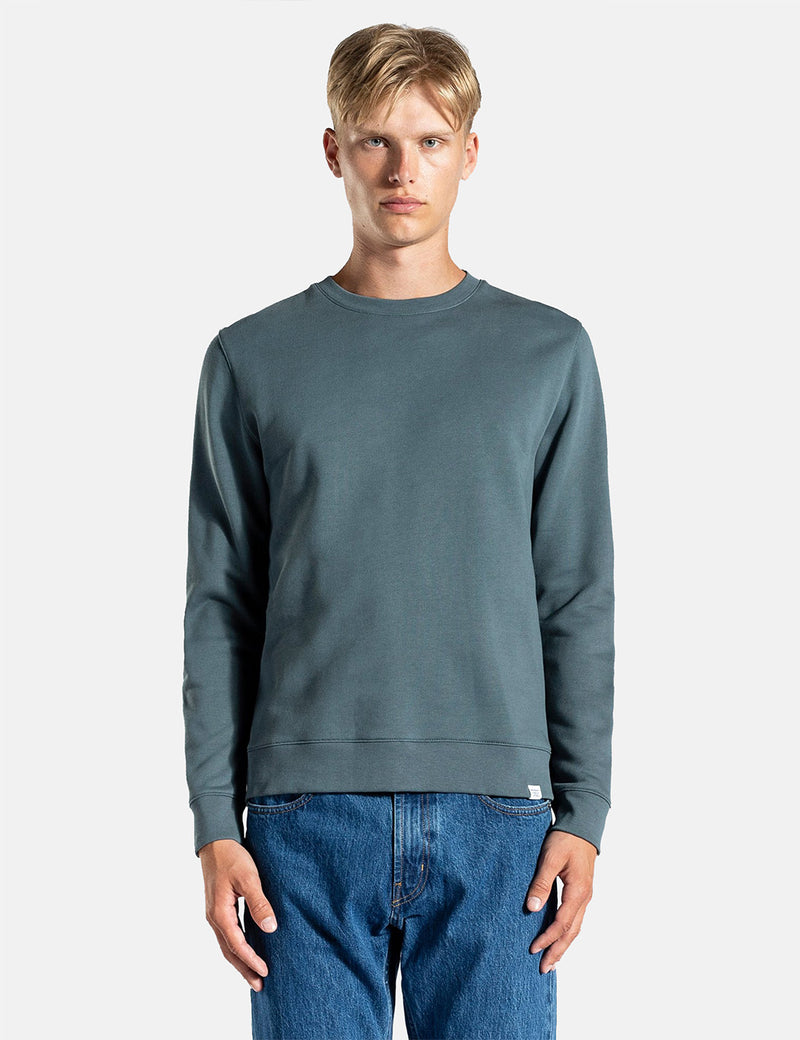 Norse Projects Vagn Classic Crew Sweatshirt - Mineral Blue