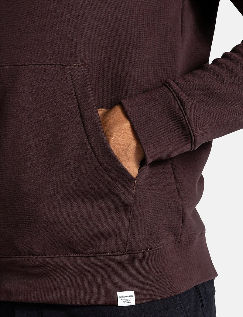 Norse Projects Vagn Classic Hooded Sweatshirt - Eggplant