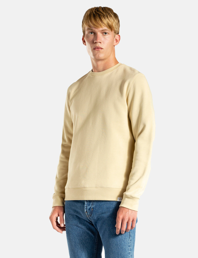 Norse Projects Vagn Classic Crew Hooded Sweatshirt - Oyster White