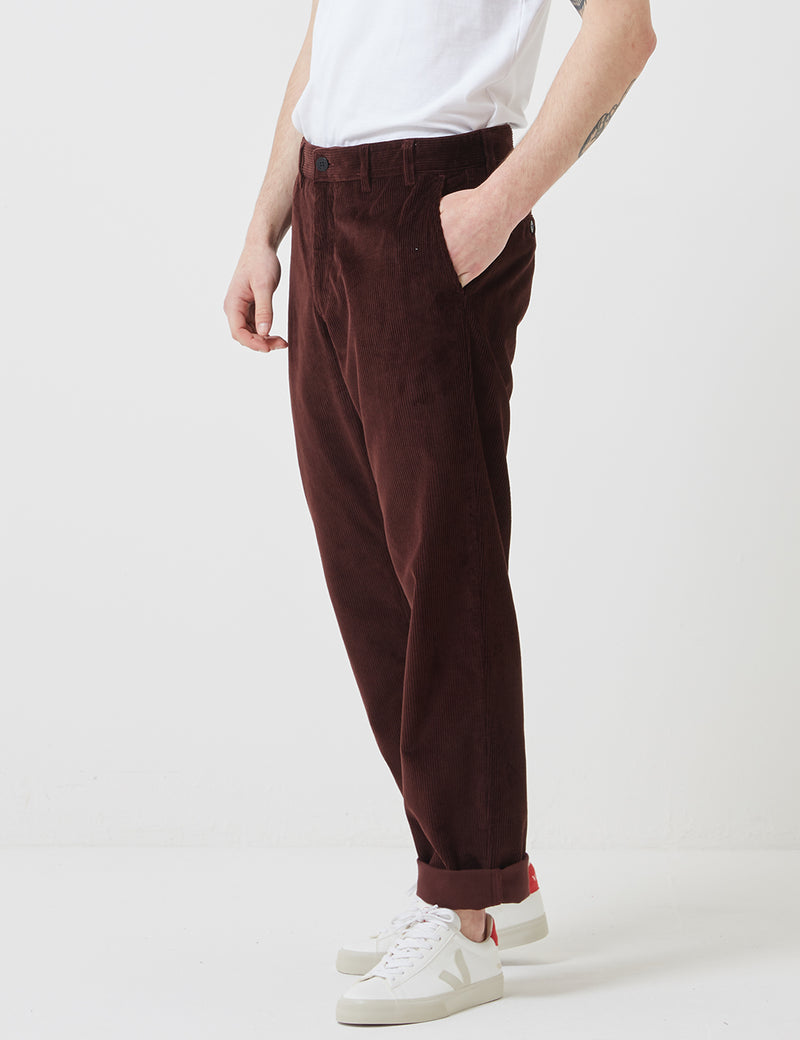 Norse Projects Aros Corduroy Chino - Burnt Sienna Brown
