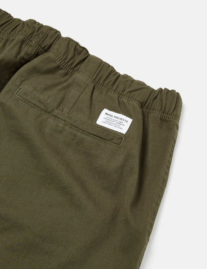 Norse Projects Ezra Light Stretch Trousers (Relaxed) - Ivy Green