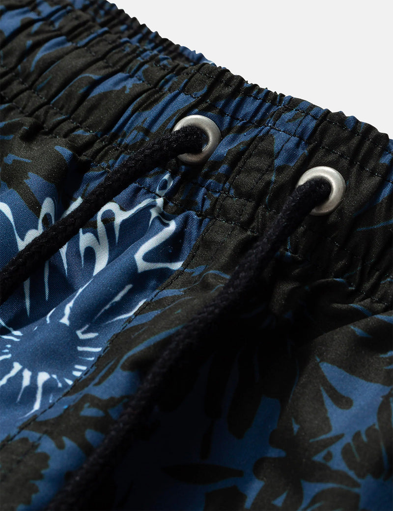 Norse Projects Hauge Flower Print Swim Shorts - Twilight Blue