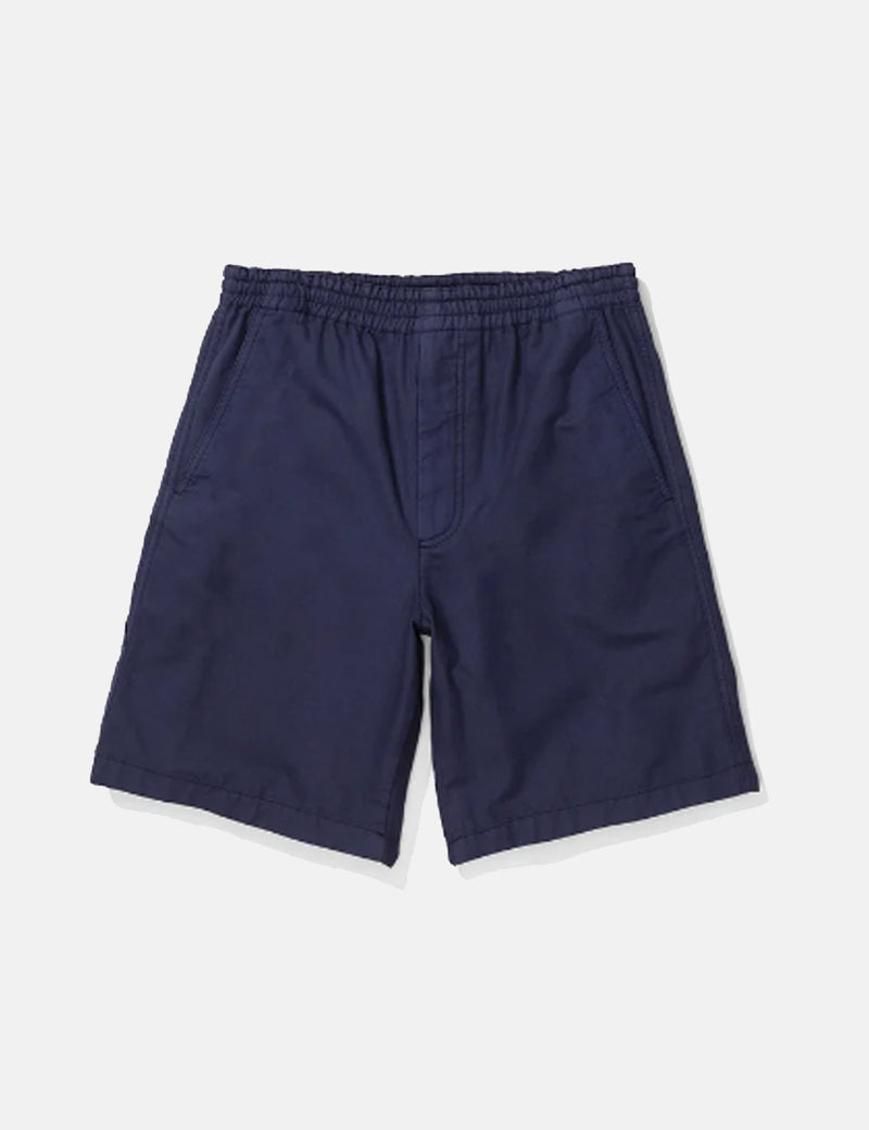 Norse Projects Evald Canvas Work Shorts - Navy Blue