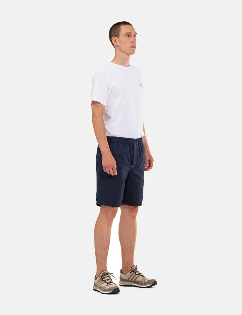 Norse Projects Evald Canvas Work Shorts - Navy Blue